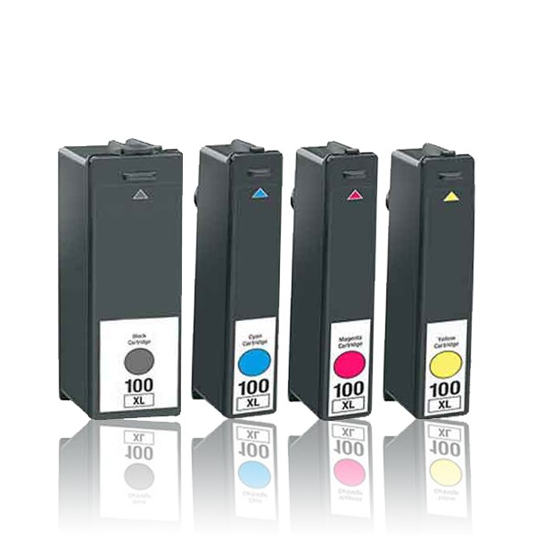 4 kompatible Druckerpatronen zu LEXMARK 100XL