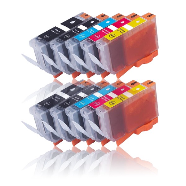 10er Sparset (kompatibel zu PGI-5BK/CLI-8BK/8C/8M/8Y)
