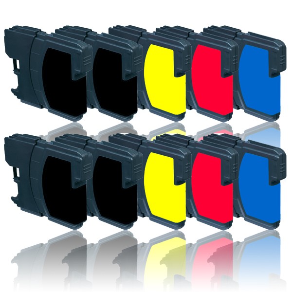 10er SparSet, kompatibel zu BROTHER LC980/LC1100